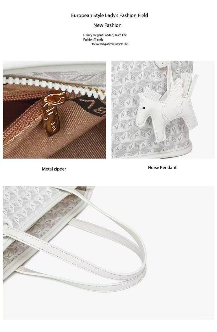 Designer Bag Tote Bag Luxury Bag Wear-resistant Beach Bag Reinforced Edge Tooth Print Commuting Shopping Handbag_voghion.com