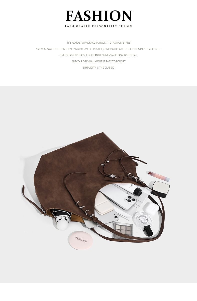 Borsa tote da donna, borsa hobo casual in tessuto di alta qualità, vintage, scamosciata, tracolla regolabile, tracolla a tracolla_voghion.com