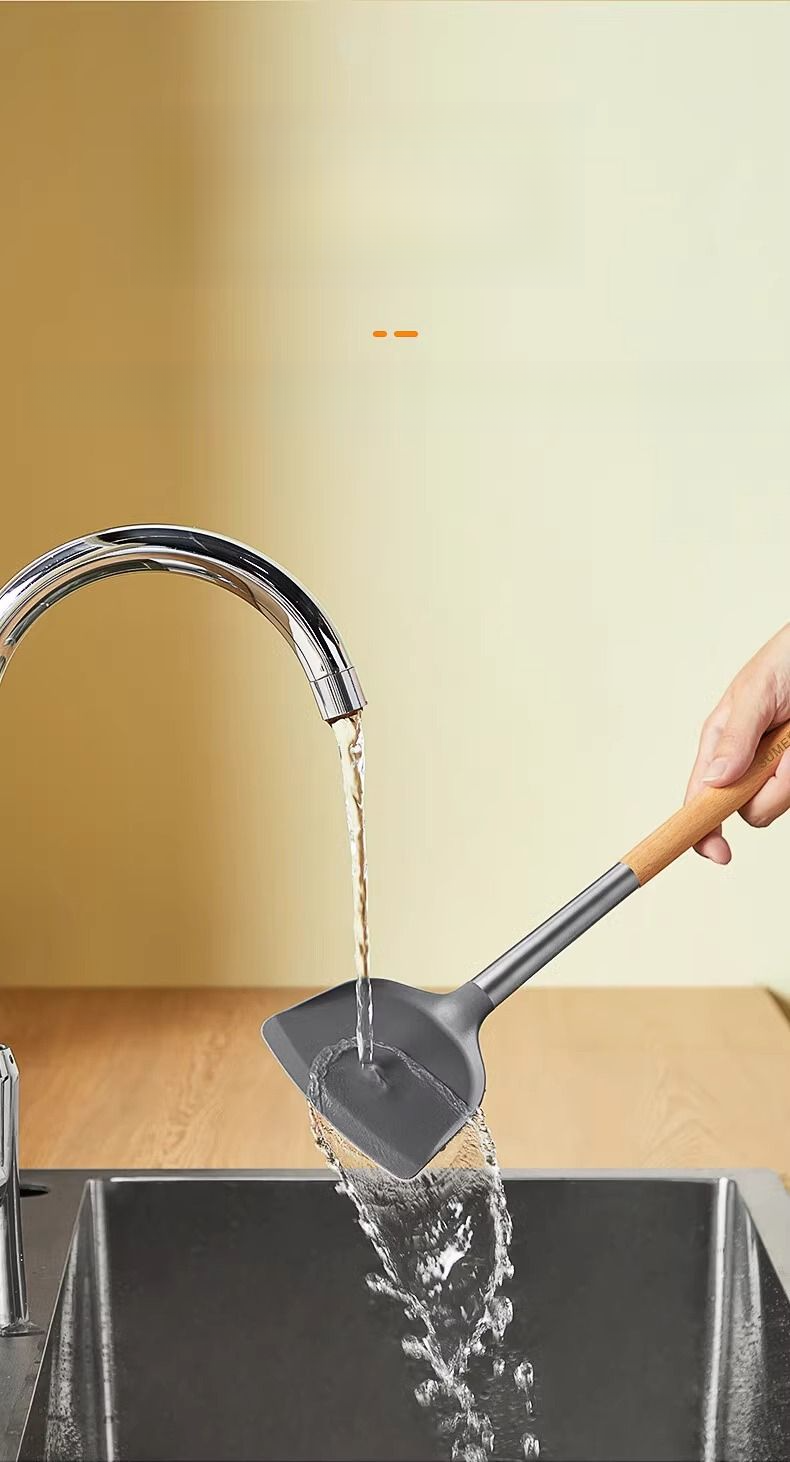 Sumeiguan Soup Spoon Non-Stick Pan Special Stir-Frying Household Silicone Spatula Set Kitchen Utensils_voghion.com