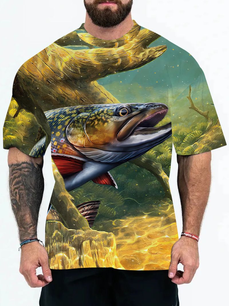 Heißer Verkauf 3D Digitaldruck Erwachsene männer T-Shirt Lose Casual Tier Charakter Muster Custom_voghion.com