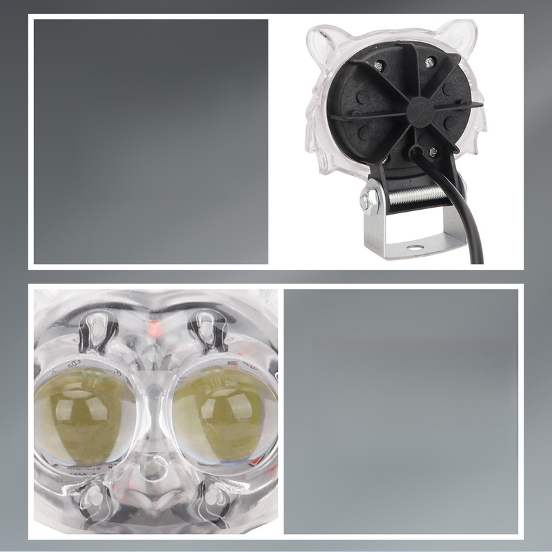 Motorsykkel LED Rainbow Owl Tiger Style Spotlight Elektrisk kjøretøy Modifisert frontlykt_voghion.com