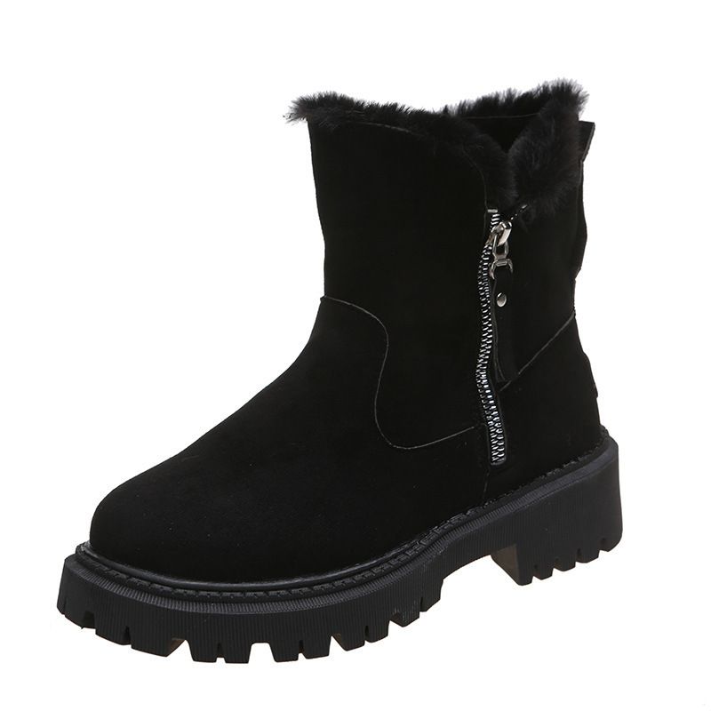 Snow 2024 Winter New Plush Lined Warm Cotton Shoes Plus Size Women's Boots_voghion.com