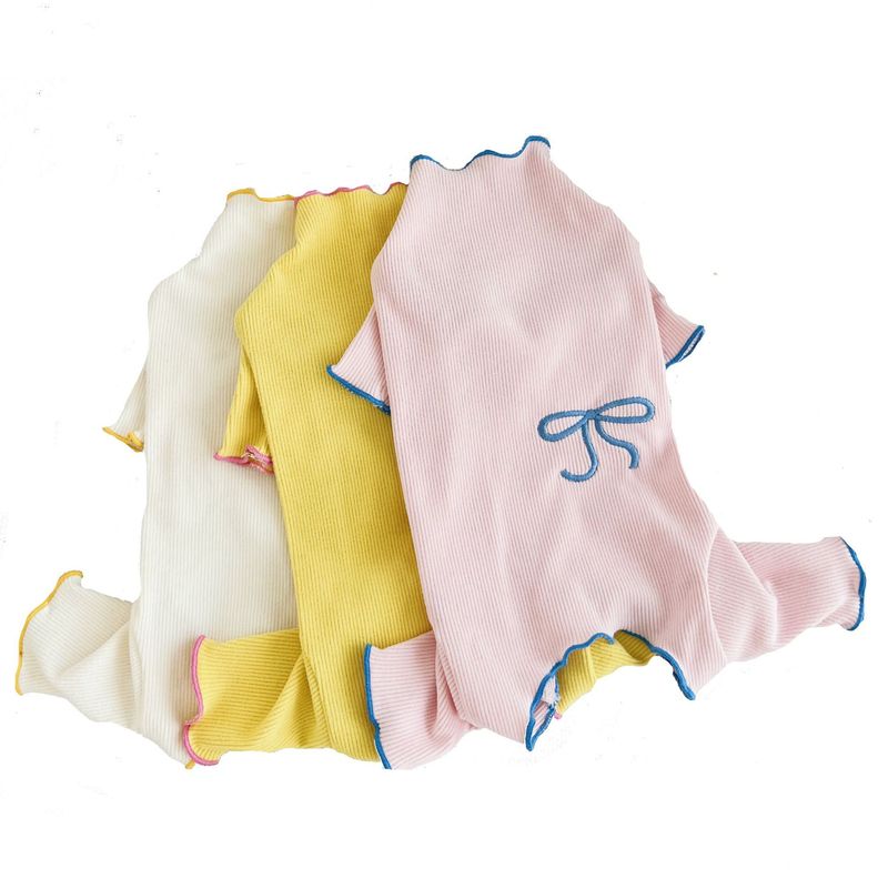 Boiding Pet Autumn Winter New Ribbed Wave Edge Embroidered Belly-Wrapping Four-Legged Pants For Cats And Dogs Cute_voghion.com