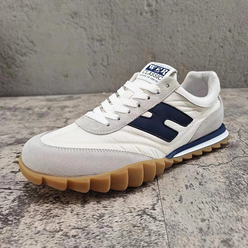 Sports Shoes Men's 2023 New Breathable Leather With Ice Silk Cloth Soft Bottom German Training Casual Trend All-Match Forrest Gump_voghion.com