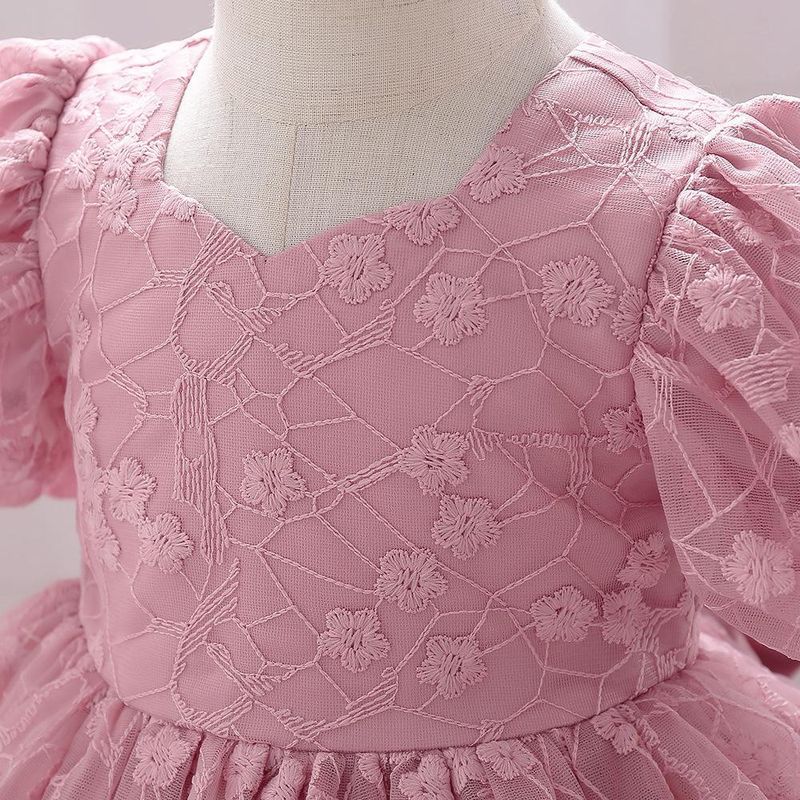 Nuovo vestito per neonati e bambini, festa di compleanno, vestito da principessa, gonna tutù dolce in rete ricamata a bolle_voghion.com