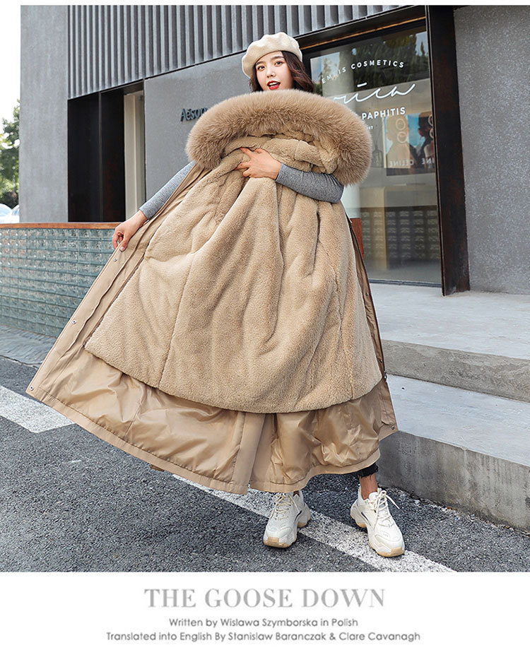 Women's Clothing Wear To Overcome Cotton-Padded Long Fashion Over The Knee One Coat Three Wear Cotton-Padded Clothes_voghion.com