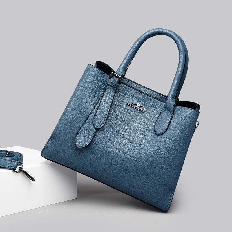 Borsa a tracolla con motivo coccodrillo, nuova da donna, modello canguro semplice_voghion.com