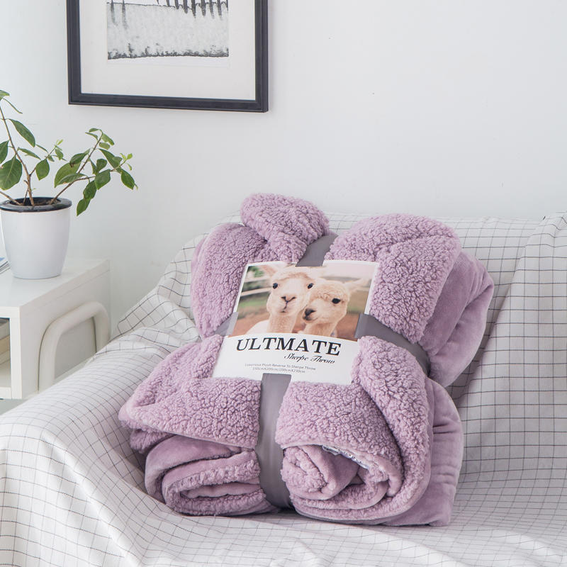 European and American trendy brand ins lamb plush blanket, crystal plush cover blanket, double layer blanket, coral plush four season blanket_voghion.com