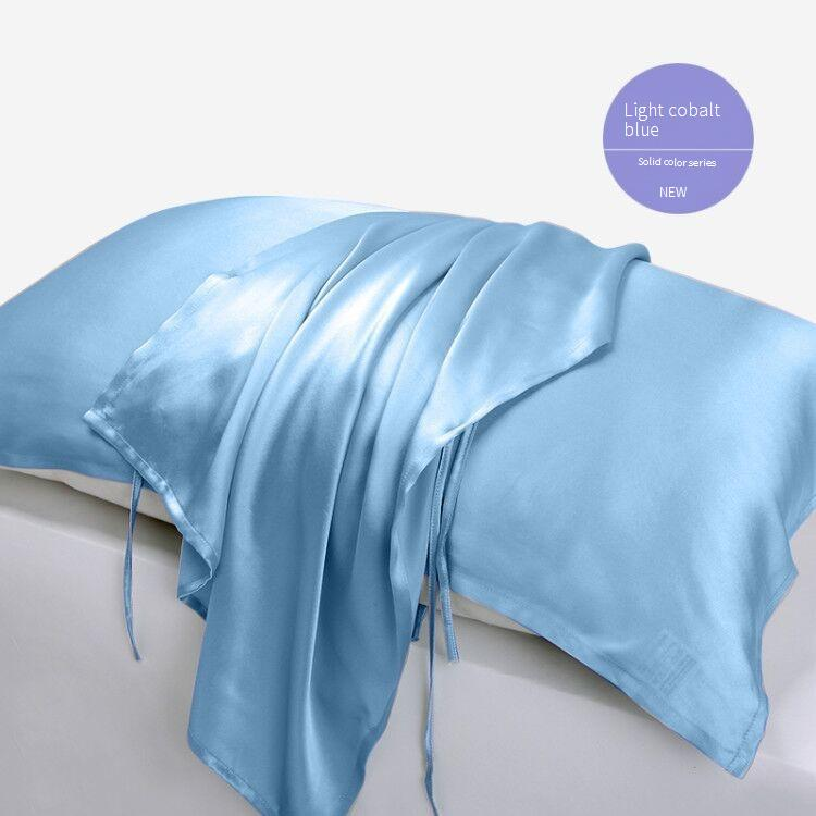 Conjunto de fronha e cachecol 100% seda amoreira - Ultra macio e suave, antirrugas e proteção para os cabelos (Acessórios de cama premium elegantes em cores puras)_voghion.com