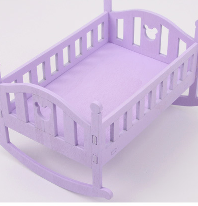 Letto per bambole in legno per il commercio estero, letto da principessa, gioco di ruolo, culla per bambini in legno, set di giocattoli per bambini_voghion.com