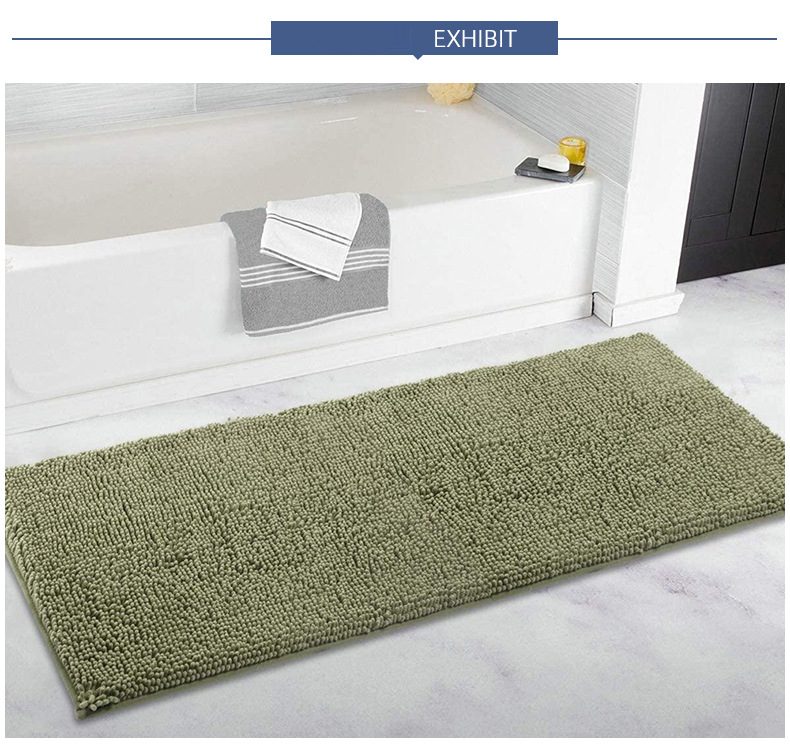 Tapis chenille tissé plat – Support antidérapant en TPE, doux et résistant pour salon, chambre et cuisine (plusieurs tailles et couleurs)_voghion.com