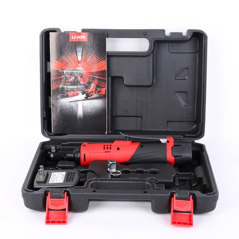 12V snoerloze lithium-ion ratelsleutel - Elektrisch gereedschap voor auto's, industrie en doe-het-zelf - 90° haaks ontwerp, 35 Nm koppel, 350 tpm_voghion.com