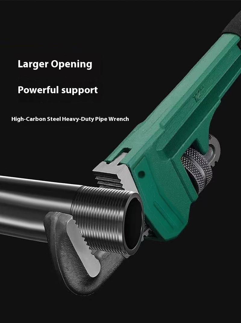 Heavy-Duty Pipe Wrench With Non-Slip Coated Handle, Adjustable Jaw For Plumbing, DIY, And Home Repairs – Carbon Steel Construction_voghion.com
