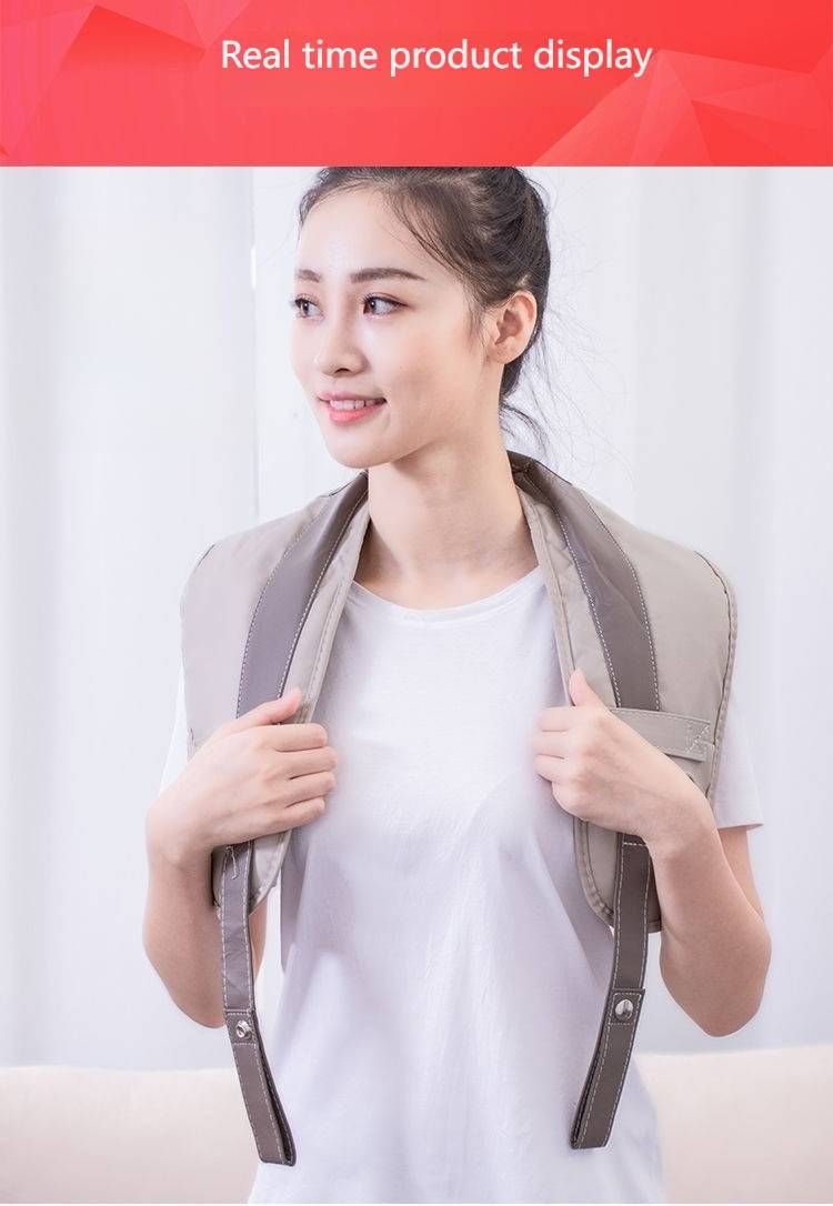 Multifunctional Neck & Shoulder Massager With Heating - Full Body Shiatsu Massage Pad For Back, Waist & Shoulder Pain Relief - 2 Rotating Nodes_voghion.com