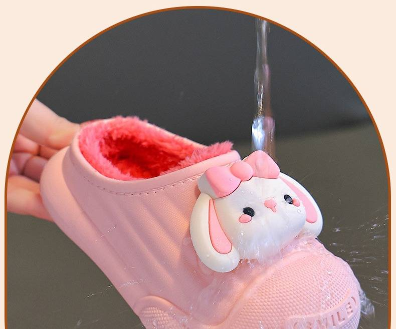 Pantofole invernali per bambini - Pantofole da casa antiscivolo, calde e foderate in pile per bambini e bambine, resistenti all'acqua e calde, pantofole unisex per bambini piccoli_voghion.com