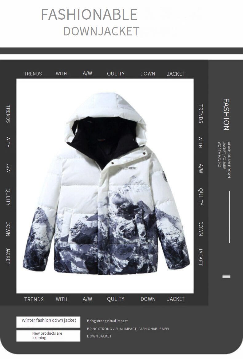 Down Jacket Men's Regular 2025 New Trend Warm Gradient White Duck Down Coat Handsome._voghion.com