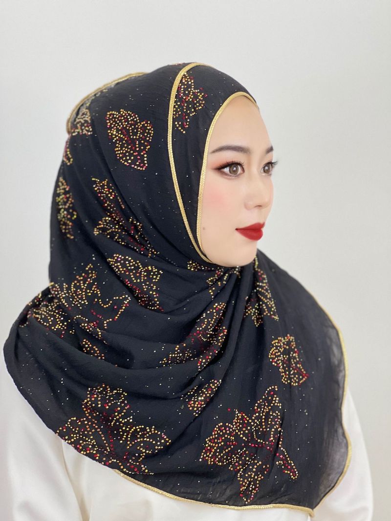 Sieviešu Hijab Sieviešu karstā dimanta lakats galvas lakats_voghion.com