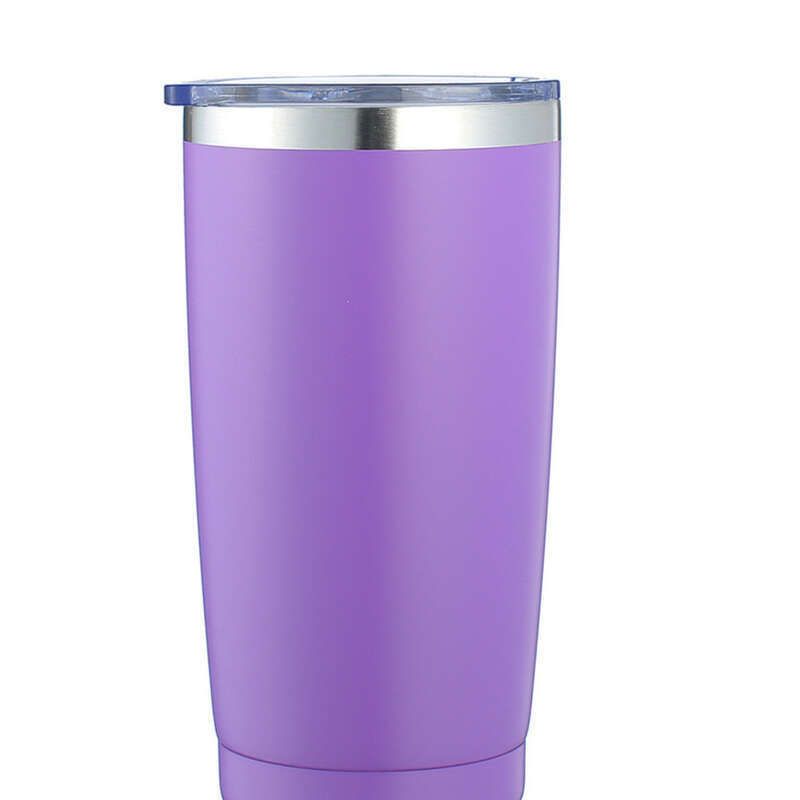 Tazza da caffè in acciaio inossidabile a doppio strato da 20 once, tazza con manico, tazza con cannuccia_voghion.com