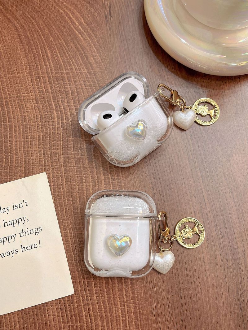 Three-dimensional laser love for Airpods 3 protective case niche Pro2 Bluetooth 1/2 generation earphone case quicksand_voghion.com