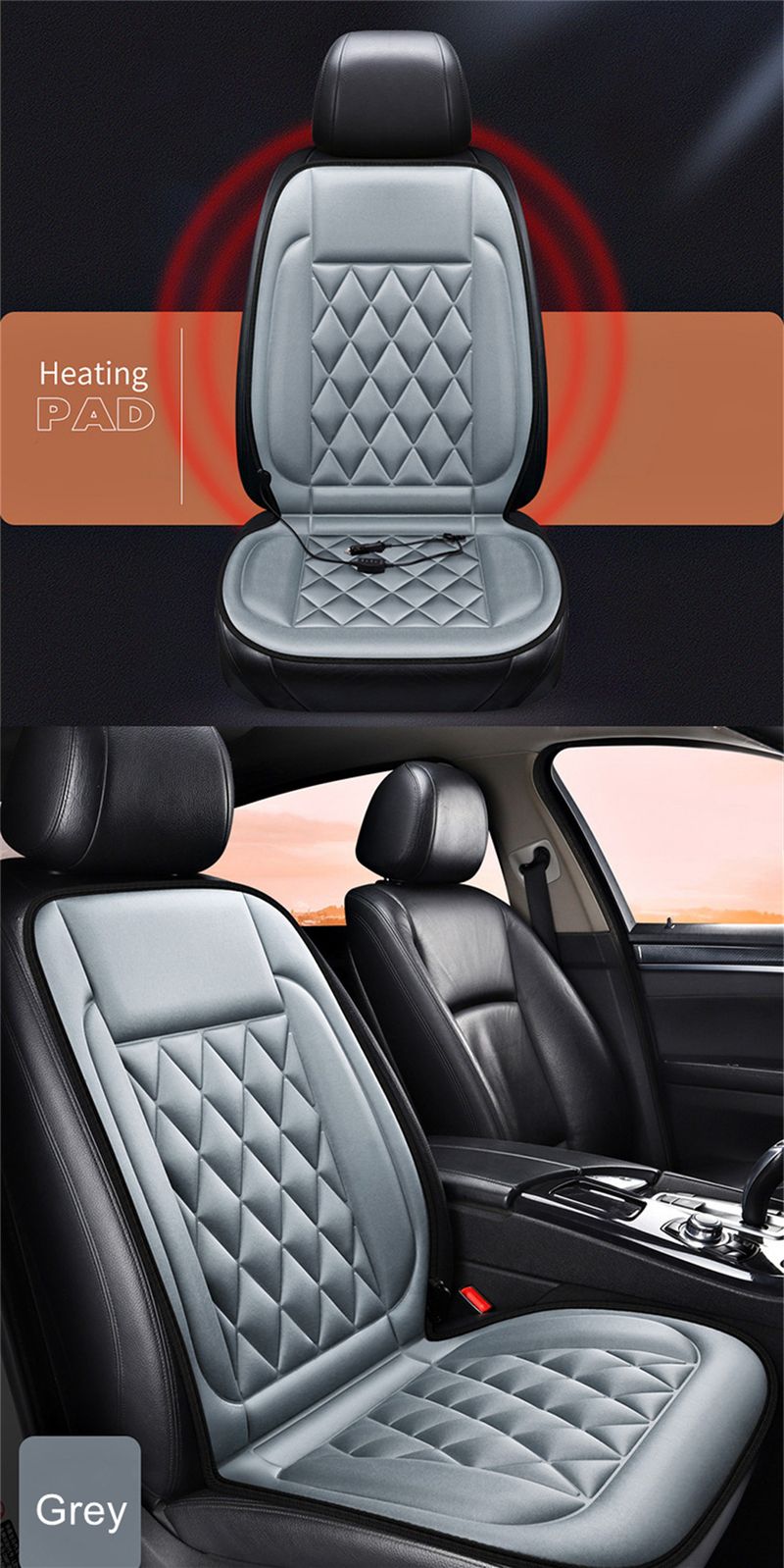 Cuscino riscaldante per sedile del conducente universale da 12 V per auto_voghion.com