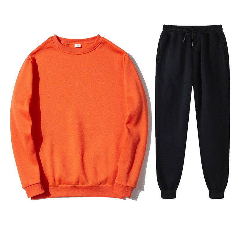 Conjunto de sudadera con capucha informal unisex: sudadera cómoda y elegante con pantalones deportivos a juego (varios colores y tallas, con opción de logotipo personalizado)_voghion.com