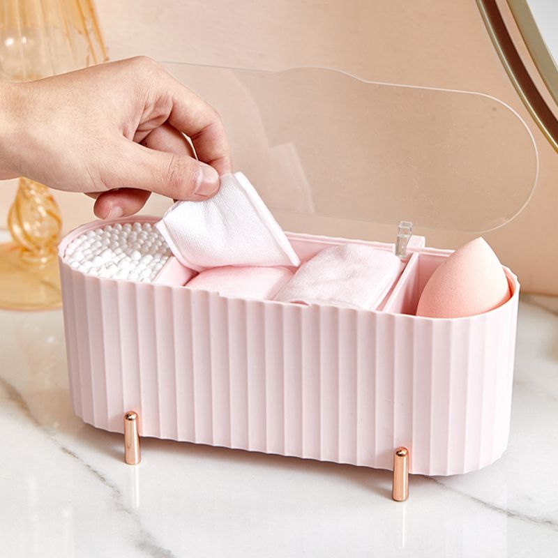 Organizzatore per trucchi antipolvere - Contenitore per dischetti di cotone e gioielli_voghion.com