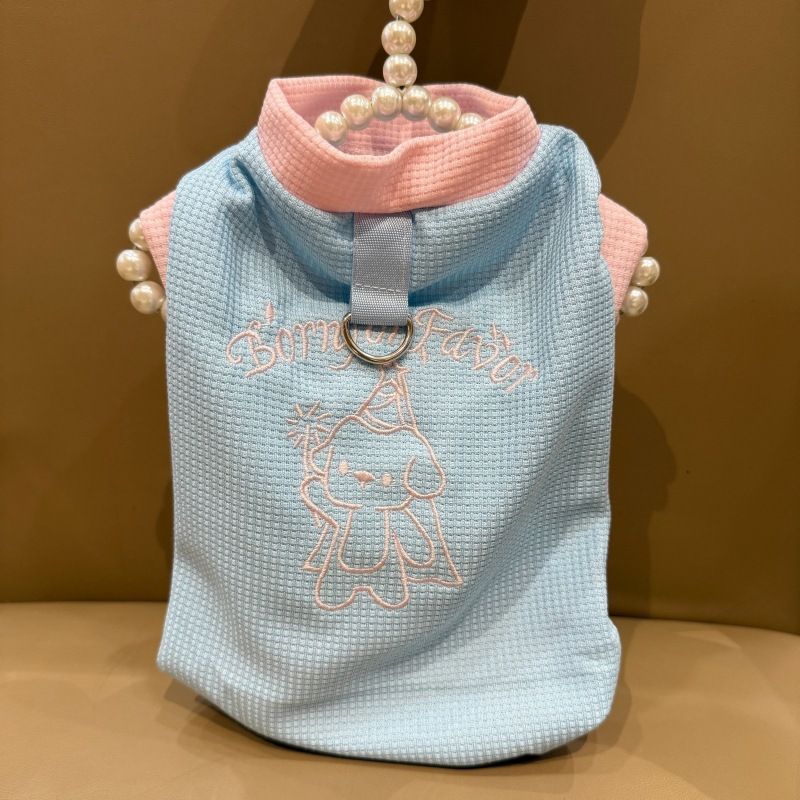 Hundekleidung Sommer Dünne Atmungsaktive Waffelweste Für Kleine Welpen Teddy Pomeranian Bichon Katze Anti-Shedding_voghion.com