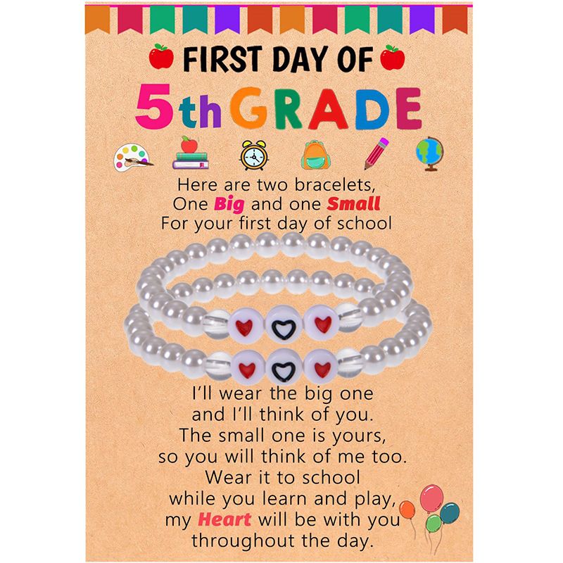 Perlenset Karte 6mm Acryl Mutter-Tochter Armband Schulanfang Geschenk_voghion.com