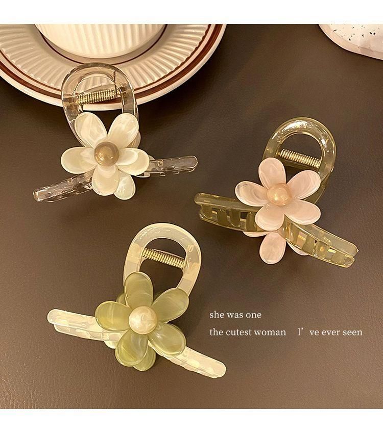 Acryl Blume Haar Clip Weiblichen Hinterkopf Einfache Updo Grab Clip Shark Clip Neue Stil_voghion.com