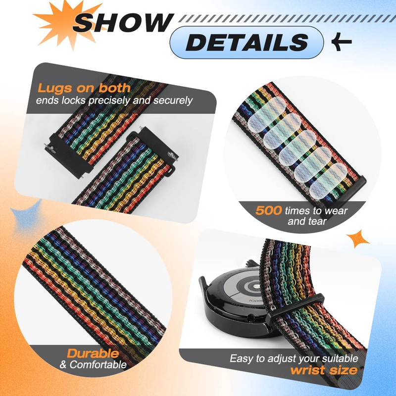 20mm 22mm cinturino in nylon per Samsung Galaxy Watch 5/4/3 40mm 44mm 5 Pro Huawei Watch GT3-2 cinturino cinturino Amazfit GTS/GTR Band_voghion.com