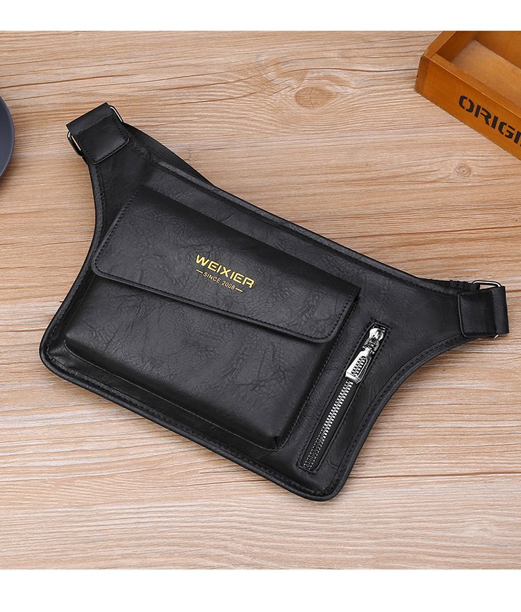 Borsa a tracolla versatile da uomo, impermeabile, grande capacità, borsa a tracolla piccola in PU di alta qualità_voghion.com