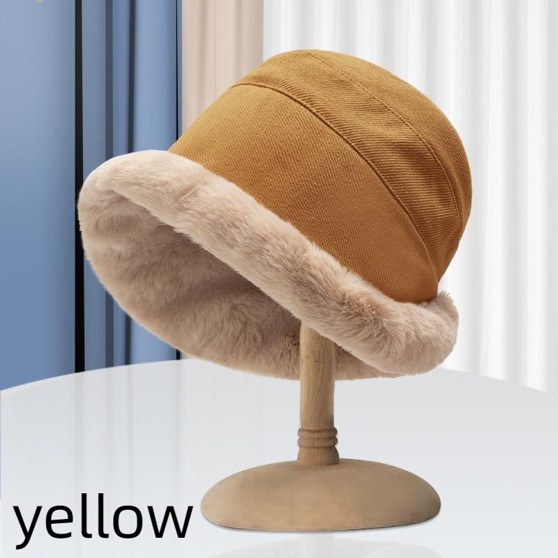 TGOGO Winter-Thermo-Eimerhut aus Pelzplüsch, verdickter Ohrenschutz, Fischermütze, wärmer, für Frauen, Weihnachtsgeschenk_voghion.com