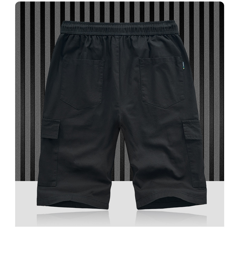 Herretøj Cargo-shorts med flere tasker Sommer bomuld baggy bukser i plus-størrelse mellemstore bukser kvartbukser_voghion.com