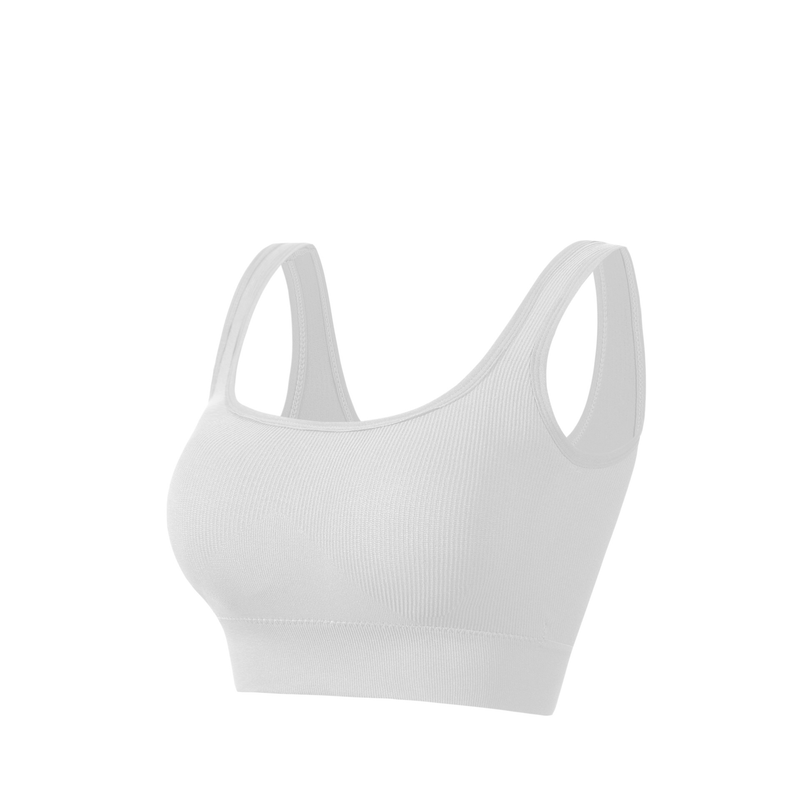 Damen Grouss Gréisst Push-Up Ënnerwäsch ouni Bügel Fest Schëllerbänner Sport Yoga Schockbeständeg BH Komfort Ënnerwäsch_voghion.com