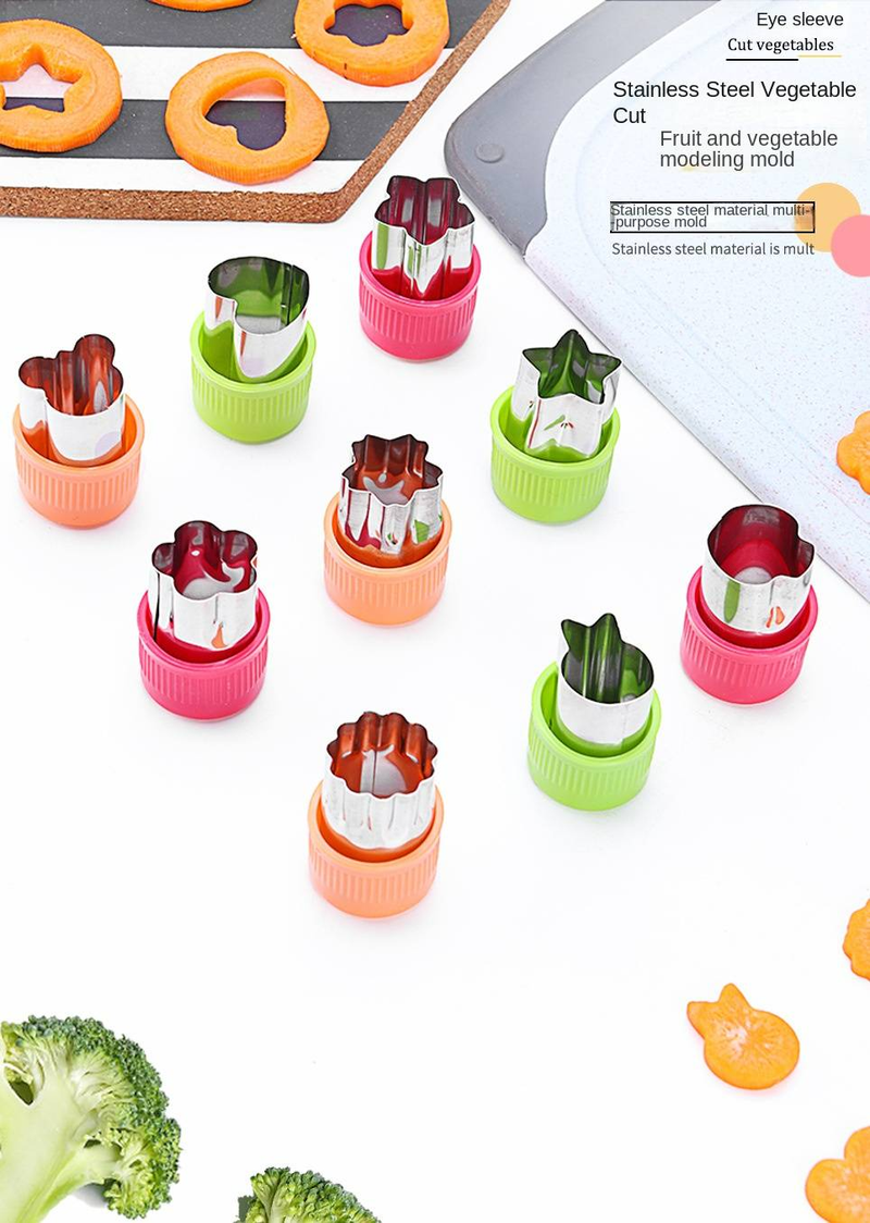 3-teiliges Ausstechformen-Set aus Edelstahl mit Obst- und Gemüseform, Blumenstempel, DIY-Form zum Backen in der Küche_voghion.com