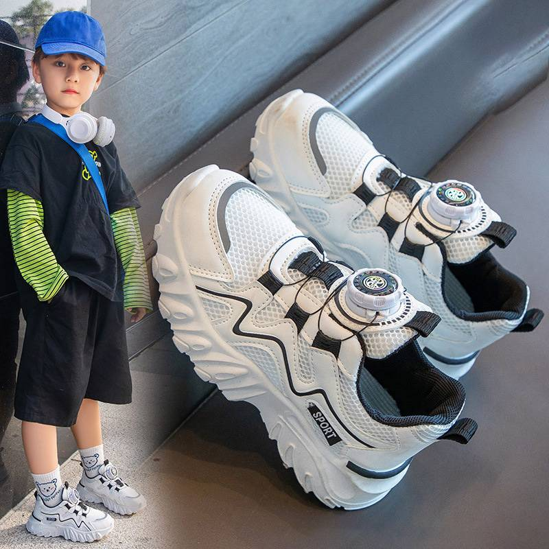 Dětské boty na knoflíky, sportovní boty ze síťoviny, nové produkty, dívčí boty s měkkým dnem, protiskluzové, prodyšné, dětské volnočasové boty, moderní boty_voghion.com
