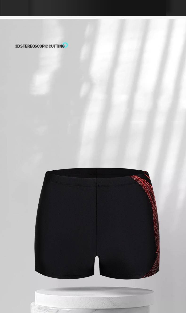 Calções de banho masculinos elegantes e estampados, calções de praia para atividades ao ar livre no verão e calções de banho embaraçosos com quatro pontas_voghion.com