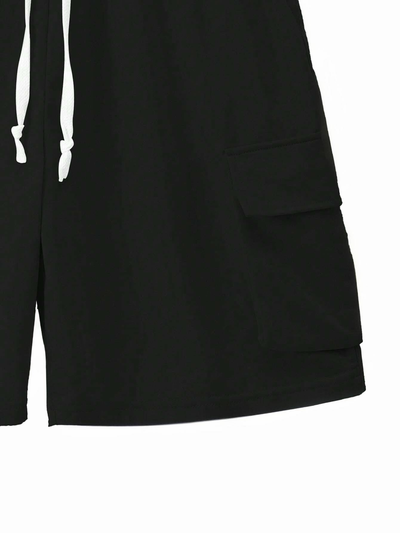 Completo estivo da uomo a maniche corte e pantaloncini da 5 pollici - Miscela di cotone modal leggero per la palestra_voghion.com