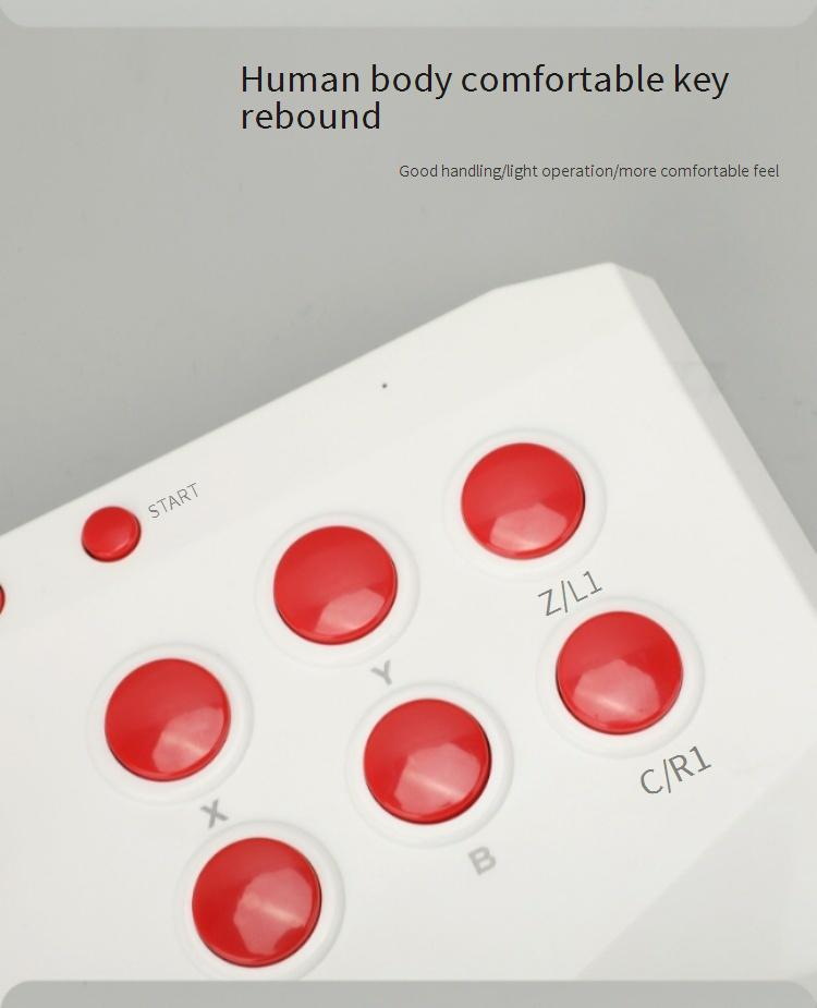Kablosuz Arcade Stick Oyun Konsolu X6 - 64 GB/128 GB Bellek, HDMI Çıkışı, PC İçin Tak ve Çalıştır - USB (Beyaz) ile Çift Oyunculu Dövüş Oyunu Sistemi_voghion.com