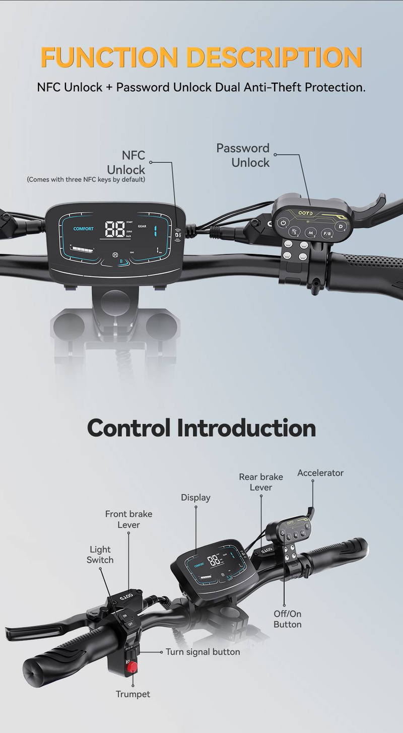 2025 Hot! OOTD T90 Off-Road E-Scooter - 150kg Load, 100km Long Range Commuter, Foldable Design, Hydraulic Brakes | 4-7 Day Delivery From EU_voghion.com
