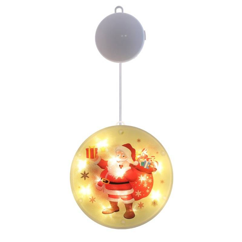 Luces navideñas LED con ventosa: luces de estrella para ventana a pilas para decoración navideña, guirnalda de luces festivas con 6 colores temáticos._voghion.com