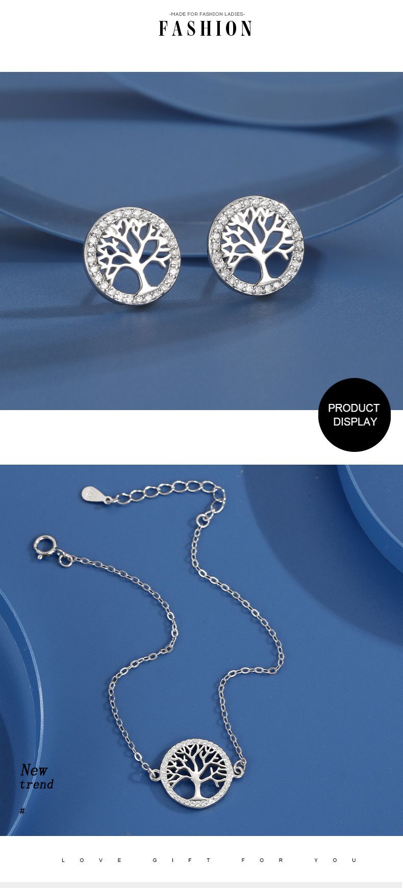 Collana con albero della vita in argento sterling con esplosioni transfrontaliere, stile europeo e americano, ciondolo con albero della pace, clavicola, ciondolo_voghion.com