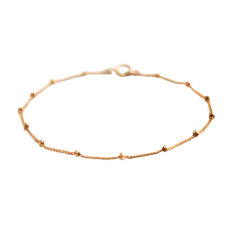 Bracciale da donna Shuosbai con piccole perle, colore solido, resistente alla corruzione, catena da mano per l'uso quotidiano_voghion.com
