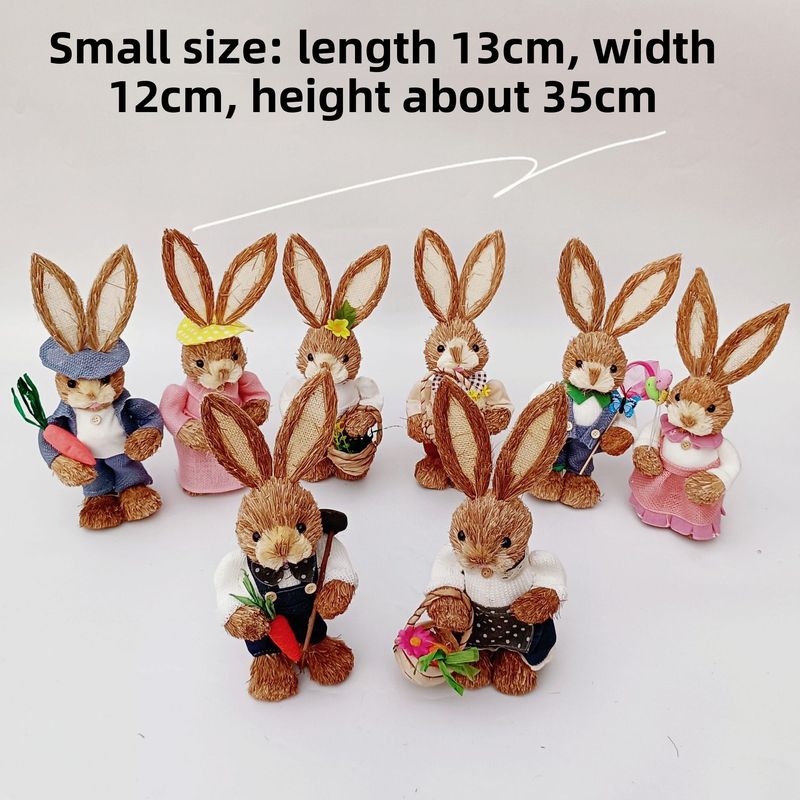 Direkt vom Hersteller: 35 cm kleiner, handgefertigter, immaterieller Weihnachtsschmuck in Form eines Hasen aus Schilfrohr mit Motiv aus der Landschaftslandschaft._voghion.com