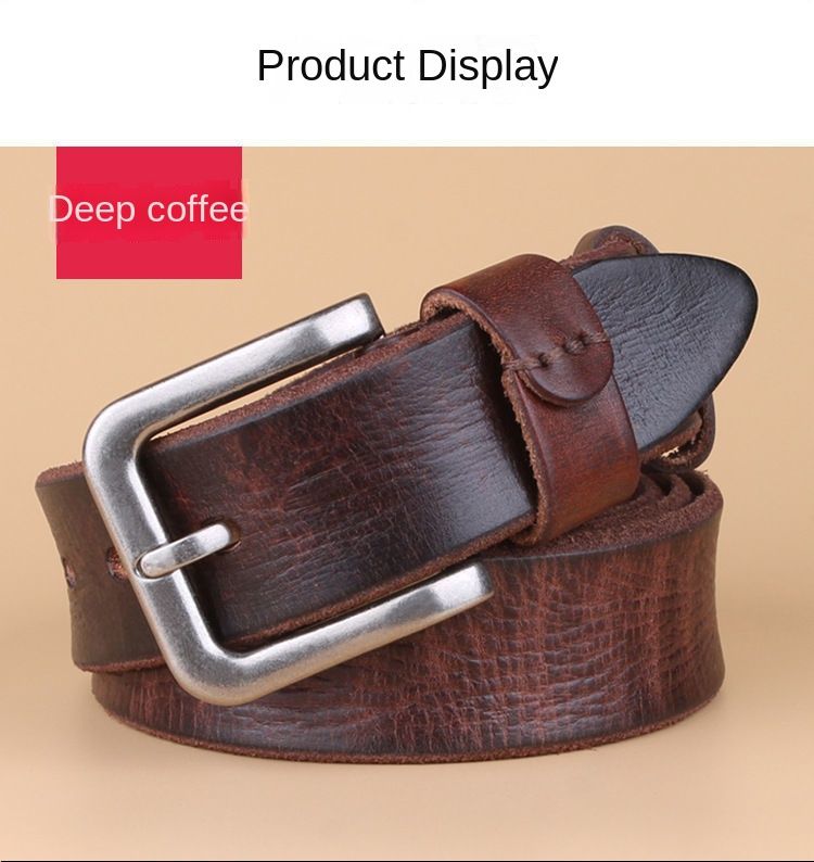HOT High Quality Belt Men's Genuine Top Layer Pure Leather Pin Buckle Jeans Fashion Belts for Men Designer Brand_voghion.com