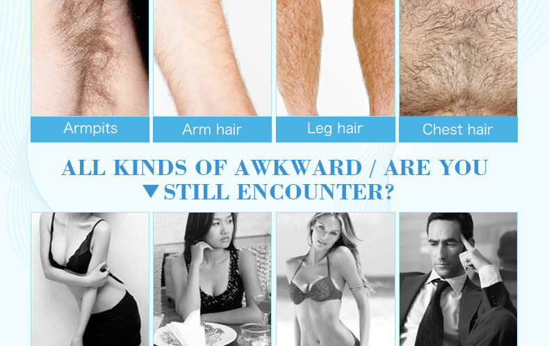 Fjernelse Smertefri hårfjerningscreme under armene Private Bikinier Hudpleje Barbermaskine Hår Fjern voks til damer B_voghion.com