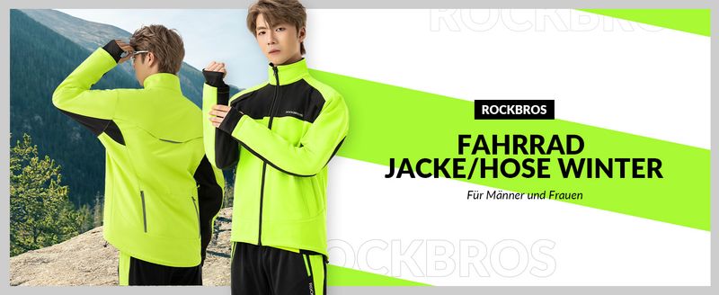 Veste/pantalon de vélo ROCKBROS pour l'hiver, thermique, haute visibilité et coupe-vent, pour l'extérieur_voghion.com