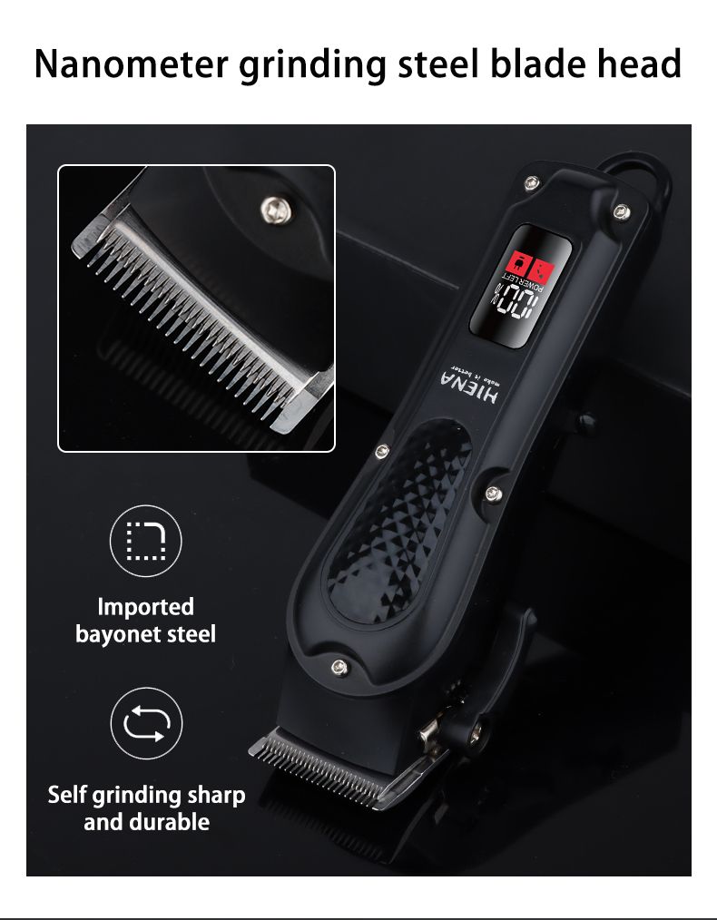 HIENA professionell klippmaskin för barberare HYN-212 elektrisk hårtrimmer, klippmaskin för män, rakapparat_voghion.com