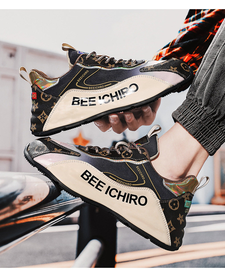Best-selling Live Broadcast Men's Shoes Color-blocking Bag-soled Shoes inner heightened mesh surface casual shoes autumn and winter youth shoes_voghion.com