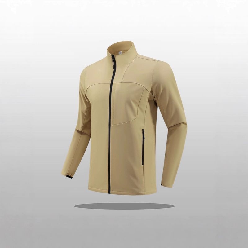Autumn And Winter Outdoor Sports Quick-drying Top Stand-up Collar Breathable Slim-fit Running Long-sleeved Mountaineering Suit_voghion.com